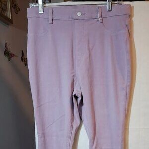 Time and Tru Skinny Jegging Jeans Size L 12-14 Lavender Purple Pastel Stretch